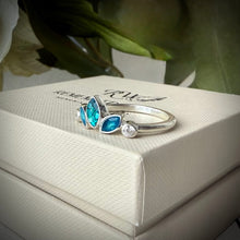Sterling Silver Trilogy Marquise Memorial Ring - Size Q Only