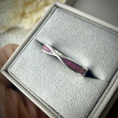 Sterling Silver Twist Memorial Ring
